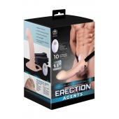 Телесный полый страпон с вибрацией Erection Agents - 24,1 см. - NMC - купить с доставкой в Салавате