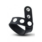 Черное эрекционное кольцо на кнопках - Blush Novelties - в Салавате купить с доставкой