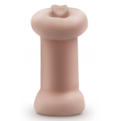 Телесный люминесцентный двусторонний мастурбатор Tasha - Blush Novelties - в Салавате купить с доставкой