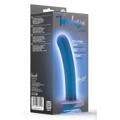 Синяя насадка с гладкой поверхностью Surrender 5.75 Inch Intermediate Pegging Dildo - 14,6 см. - Blush Novelties - купить с доставкой в Салавате