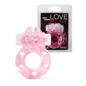 Розовое эрекционное виброкольцо в форме зайчика - 1137 - в Салавате купить с доставкой