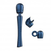 Синий вибромассажёр с насадками Man.wand Edgy - Manwan - в Салавате купить с доставкой