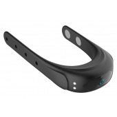 Черное эрекционное виброкольцо на ремешках - Boys of Toys - в Салавате купить с доставкой