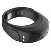 Черное эрекционное виброкольцо на ремешках - Boys of Toys - в Салавате купить с доставкой