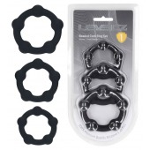 Набор из 3 эрекционных колец Beaded Silicone Cockring Set - Shots Media BV - в Салавате купить с доставкой