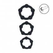 Набор из 3 эрекционных колец Beaded Silicone Cockring Set - Shots Media BV - в Салавате купить с доставкой
