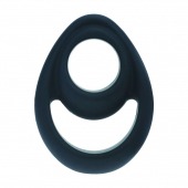 Черное эрекционное кольцо Double Ergo Silicone Cockring - Shots Media BV - в Салавате купить с доставкой