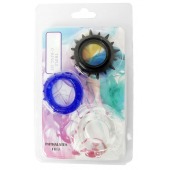 Набор из 3 эрекционных колец разного цвета и рельефа - Boys of Toys - в Салавате купить с доставкой