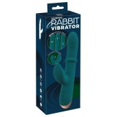 Зеленый вибратор-кролик с подвижным кольцом Thumping Rabbit Vibrator - 22,7 см. - Orion