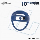 Синее интерактивное эрекционное виброкольцо Rank - Intoyou - в Салавате купить с доставкой