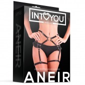 Черные стрепы на бёдра Aneir - Intoyou - купить с доставкой в Салавате