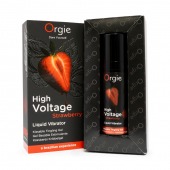 Жидкий вибратор Orgie High Voltage Strawberry - 15 мл. - ORGIE - купить с доставкой в Салавате