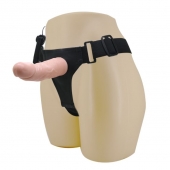 Реалистичный страпон-фаллоимитатор на трусиках Ultra Passionate Harness - 15 см. - Baile - купить с доставкой в Салавате