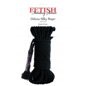 Черная веревка для фиксации Deluxe Silky Rope - 9,75 м. - Pipedream - купить с доставкой в Салавате Черная веревка для фиксации Deluxe Silky Rope - 9,75 м. - Pipedream - купить с доставкой в Салавате