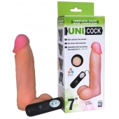 Фаллическая насадка Харнесс UNICOCK 7  с вибрацией - 19 см. - LOVETOY (А-Полимер) - купить с доставкой в Салавате