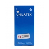 Классические презервативы Unilatex Natural Plain - 12 шт. + 3 шт. в подарок - Unilatex - купить с доставкой в Салавате