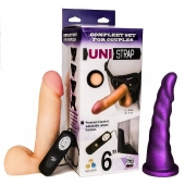 Вибрострапон с двумя насадками UniStrap - 18 и 18 см. - LOVETOY (А-Полимер) - купить с доставкой в Салавате