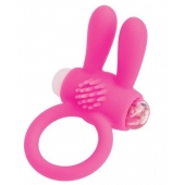 Розовое эрекционное виброкольцо A-toys с ушками - A-toys - в Салавате купить с доставкой