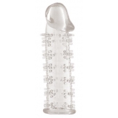 Гелевая прозрачная насадка с шипами - 12 см. - Toyfa Basic - в Салавате купить с доставкой