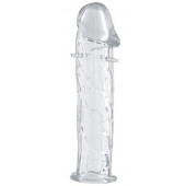 Гладкая прозрачная насадка с усиками под головкой - 12,5 см. - Toyfa Basic - в Салавате купить с доставкой Гладкая прозрачная насадка с усиками под головкой - 12,5 см. - Toyfa Basic - в Салавате купить с доставкой