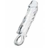 Прозрачная насадка с петлёй для фиксации - 14 см. - ToyFa - в Салавате купить с доставкой