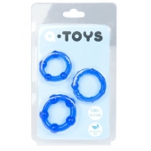 Набор из 3 синих эрекционных колец A-toys - A-toys - в Салавате купить с доставкой