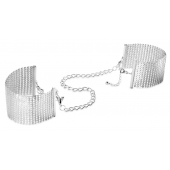 Серебристые наручники-браслеты Desir Metallique Handcuffs - Bijoux Indiscrets - купить с доставкой в Салавате