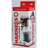 Насадка-фаллоимитатор на кожаных трусиках Harness Ultra Realistic 7  - 18 см. - LOVETOY (А-Полимер) - купить с доставкой в Салавате