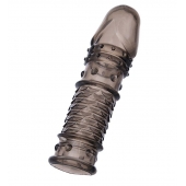 Дымчатая закрытая насадка ToyFa XLover с чешуйками и пупырышками - 13,5 см. - ToyFa - в Салавате купить с доставкой