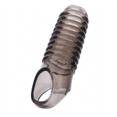 Дымчатая насадка с рёбрышками и подхватом мошонки ToyFa XLover - 12,5 см. - ToyFa - в Салавате купить с доставкой