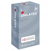 Презервативы с рёбрами Unilatex Ribbed - 12 шт. + 3 шт. в подарок - Unilatex - купить с доставкой в Салавате