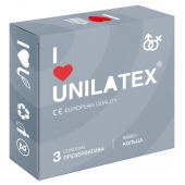 Презервативы с рёбрами Unilatex Ribbed - 3 шт. - Unilatex - купить с доставкой в Салавате