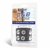 Ремень на член и мошонку 1.5  Cock Ring With Ball Strap - BlueLine - купить с доставкой в Салавате