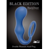 Синее эрекционное кольцо с анальной пробкой Double Pleasure Anal Plug - Lola Games - в Салавате купить с доставкой
