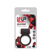 Чёрное эрекционное виброкольцо LIT-UP SILICONE STIMU RING 3 BLACK - Dream Toys - в Салавате купить с доставкой