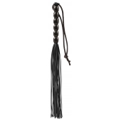 Чёрная мини-плеть из резины Rubber Mini Whip - 22 см. - Blush Novelties - купить с доставкой в Салавате