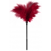 Пластиковая метелочка с красными пёрышками Small Feather Tickler - 32 см. - Blush Novelties - купить с доставкой в Салавате