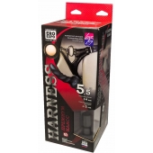 Пояс харнесс премиум класса WOMAN SIMPLEX(S) с 3 черными насадками - LOVETOY (А-Полимер) - купить с доставкой в Салавате