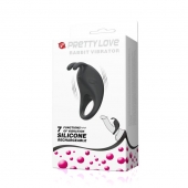 Чёрное эрекционное кольцо с вибрацией Rabbit Vibrator - Baile - в Салавате купить с доставкой