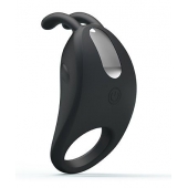 Чёрное эрекционное кольцо с вибрацией Rabbit Vibrator - Baile - в Салавате купить с доставкой