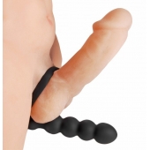 Насадка для двойного проникновения Double Fun Cock Ring with Double Penetration Vibe - XR Brands - в Салавате купить с доставкой