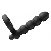 Насадка для двойного проникновения Double Fun Cock Ring with Double Penetration Vibe - XR Brands - в Салавате купить с доставкой