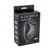 Чёрное эрекционное кольцо с анальной пробкой Button Anal Plug - Lola Games - в Салавате купить с доставкой