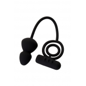 Чёрное эрекционное кольцо с вибростимулятором и анальным хвостом - Erotist Adult Toys - в Салавате купить с доставкой