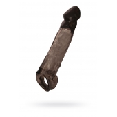 Чёрная насадка на пенис Tс подхватом - 19,5 см. - ToyFa - в Салавате купить с доставкой