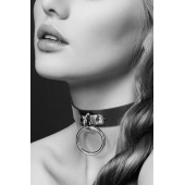 Узенький ошейник из полиуретана с кольцом - Bijoux Pour Toi - купить с доставкой в Салавате