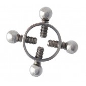 Серебристые зажимы для сосков на винтах - ToyFa - купить с доставкой в Салавате