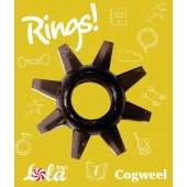 Чёрное эрекционное кольцо Rings Cogweel - Lola Games - в Салавате купить с доставкой
