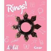 Чёрное эрекционное кольцо Rings Gear - Lola Games - в Салавате купить с доставкой