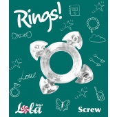 Прозрачное эрекционное кольцо Rings Screw - Lola Games - в Салавате купить с доставкой